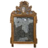 an 18th century Continental giltwood pier glass, with original mercury glass (af), the foliate