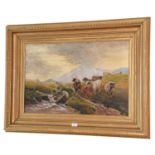 M Stairmand (19th/20th century) Highland Cattle near a river, signed and dated 1901, oil on
