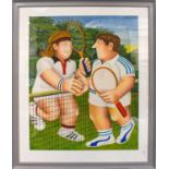 Beryl Cook OBE (1926-2008) Tennis, signed print numbered 72/300, with a certificate of
