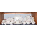 A quantity of Crown Devon Stockholm pattern pottery (one shelf)Condition report: Each item with