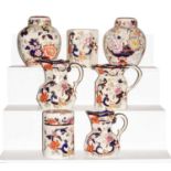 Decorative ceramics including Mason's ironstone Mandalay pattern jugs, various other Mason's jars