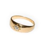 An 18 carat gold diamond solitaire ring, finger size N1/2Condition report: The hallmark is rubbed