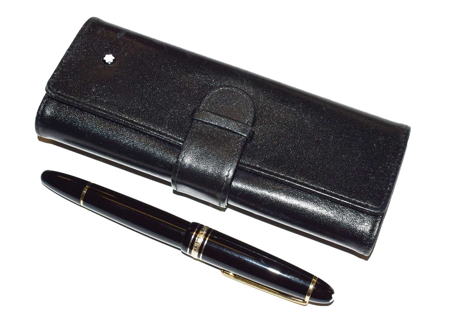 A Montblanc Fountain pen, the 14K nib stamped 4810 in original leather pouch with box and