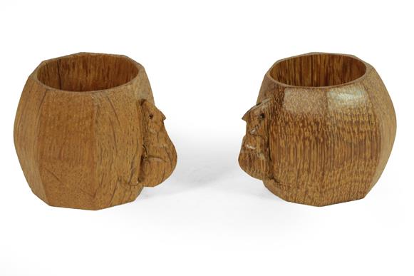 Workshop of Robert Mouseman Thompson (Kilburn): An English Oak Ashtray, of standard rectangular