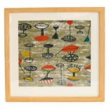 Lucienne Day (1917-2010) for Heal's: A Flotilla Pattern Panel, screen printed cotton, 47cm wide,