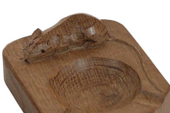 Workshop of Robert Mouseman Thompson (Kilburn): An English Oak Ashtray, of standard rectangular - Image 2 of 4