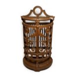 A Cast Iron Umbrella Stand, circa 1900-05, cast with stylised flower-heads and foliage, stamped Rd