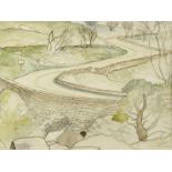 Harry Epworth Allen RBA, PS (1894-1958) ''Bridge'' Signed, pencil and watercolour, together with a