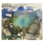 Norman Adams RA (1927-2005) ''Bright Green Sea Looking Down Through Rocks - Scarp'' Initialled,