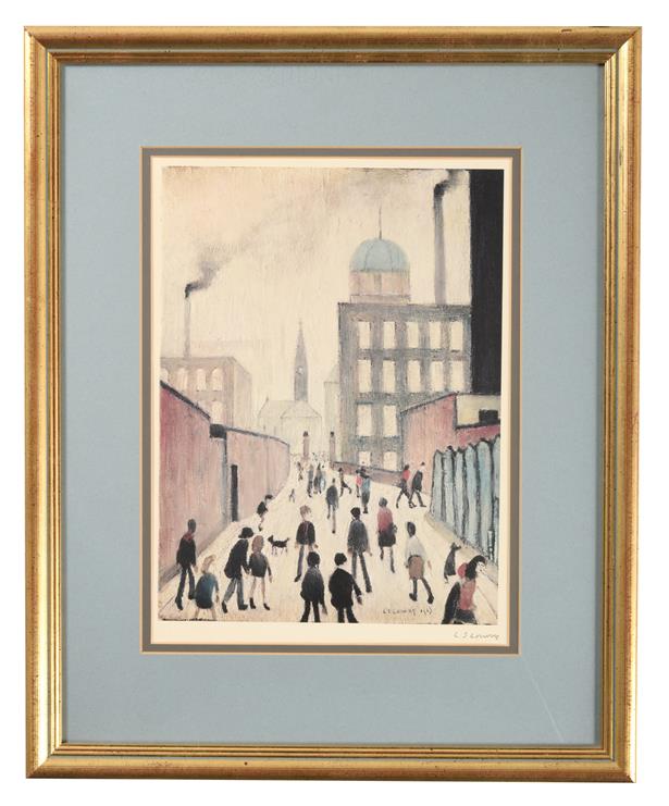 After Laurence Stephen Lowry RBA, RA (1887-1976) ''Mrs Swindell's Picture'' Signed, with the - Image 2 of 2