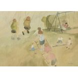 Harry Epworth Allen RBA, PS (1894-1958) ''Children Playing'' Signed, pencil and watercolour,