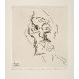 Frank Auerbach (b.1931) British/German ''Joe Tilson, from Six Etchings of Heads'' Signed and