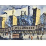 Eric H Hill (1921-2021) ''South Kirkby Colliery'' Signed, watercolour, 34cm by 44.5cm Artist's