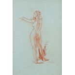 Sir William Russell Flint RA, PRWS, RSW, ROI, RE, NS (1880-1969) Scottish Standing nude Signed,