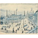 After Laurence Stephen Lowry RBA, RA (1887-1976) ''Huddersfield'' Signed, with the blindstamp for