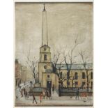After Laurence Stephen Lowry RBA, RA (1887-1976) ''St Luke's Church, London'' Signed and numbered