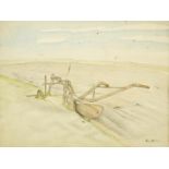 Harry Epworth Allen RBA, PS (1894-1958) ''Plough'' Signed, pencil and watercolour, together with a