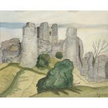 Harry Epworth Allen RBA, PS (1894-1958) ''Castle'' (Conisborough) Signed, mixed media, together with