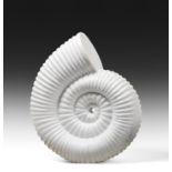 Darren Yeadon (b.1970) Ammonite Signed, carrara marble, 39cm high See illustration