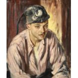 * Parkinson (20th/21st century) A Yorkshire Miner Signed, oil on canvas, 59.5cm by 49.5cm Artist's