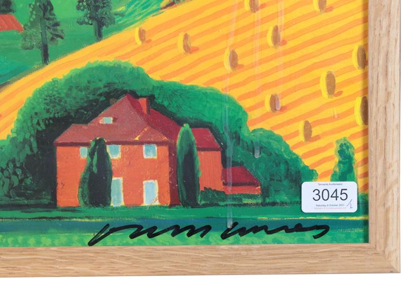 After David Hockney OM, CH, RA (b.1937) ''The Road Across the Wolds'' Signed, lithographic poster, - Image 2 of 6