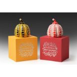 Yayoi Kusama (b.1929) Japanese ''Pumpkins'' (2013) Two painted cast resin multiples, both with