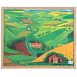 After David Hockney OM, CH, RA (b.1937) ''The Road Across the Wolds'' Signed, lithographic poster,