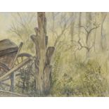 Harry Epworth Allen RBA, PS (1894-1958) ''Cart and Tree'' Signed, pencil and watercolour, together
