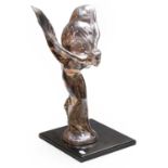 A Reproduction Showroom Display Mascot for a Rolls-Royce, as the Spirit of Ecstasy, chrome-plated