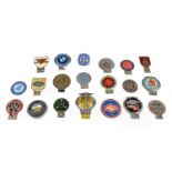 Twenty Chromed Metal and Plastic Car Badges, to include Forces’ Motoring Club, The Vintage Transport