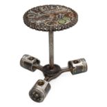 Steampunk: A Bespoke Tripod Table, made from spanners, nuts, bolts and chain rings, of circular form