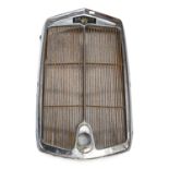 A Chromed Grille from a Lanchester Model 12?, 83cm by 50cm