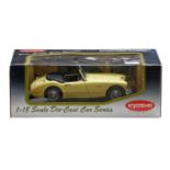 Kyosho 1:18 Scale Austin Healey 100 together with Road Signature 1963 Ford Falcon (both Excellent,