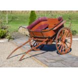 An Early 20th Century Horse Cart, stamped T Breen, Limerick, re-painted with dark red, black and