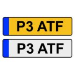 Cherished Registration Number P3 ATF, with retention certificate dated 31 12 2018, expiring 31 12