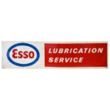 Esso Lubricant Service: A Single-Sided Aluminium Advertising Sign, 45.5cm by 183cm