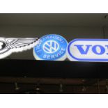 Volkswagen: A Reproduction Illuminated Sign diameter 41cm with power adapter