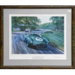 After Michael Turner“Le Mans 1959”, depicting Roy Salvador at the wheel of the winning Aston-