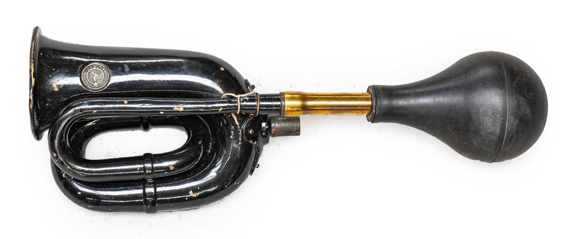 An Edwardian Double-Twist Bulb Horn, made in Birmingham by Joseph Lucas, King of the Road 38,