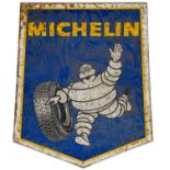 Michelin Tyres: A Single-Sided Aluminium Advertising Sign, 72cm by 56cm; and A Single-Sided Wooden