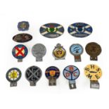 Fourteen Assorted Enamel and Chromed Car Badges, to include 2x Albion, Austin Healey Club, VEC Club,