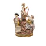 A Meissen Porcelain Figure Group, circa 1900,...