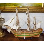 A 20th century model of The Bounty, total length 74cm