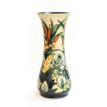 A modern Moorcroft waisted vase, decorated with waterlilies and bullrushes, 30.5cm highCondition