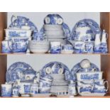 A very large quantity of modern Spode blue & white pottery in patterns, Italian landscapes, and