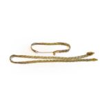 A 9 carat gold two colour gold fancy link necklace, length 41cm; and a matching bracelet, length