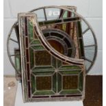 A Victorian painted and stained glass five-section leaded windowCondition report: Some cracks to the