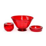 Three Whitefriars glass bowls