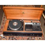 A collection of vintage hi-fi equipment to include a hacker music centre, a dansepte valve radios,