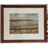 After G J Giles "The Cottesmore" 1905, signed and inscribed in pencil, a coloured reproduction,